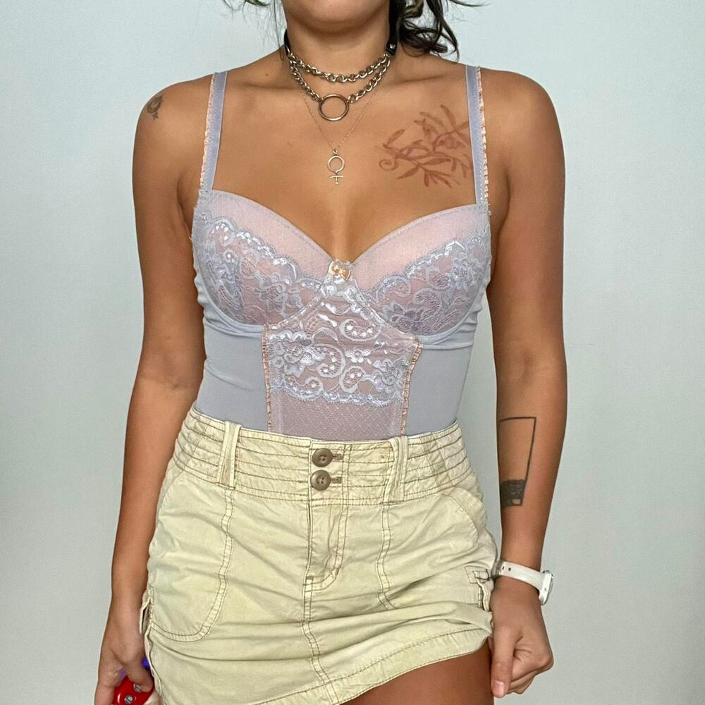 Y2k corset top purple